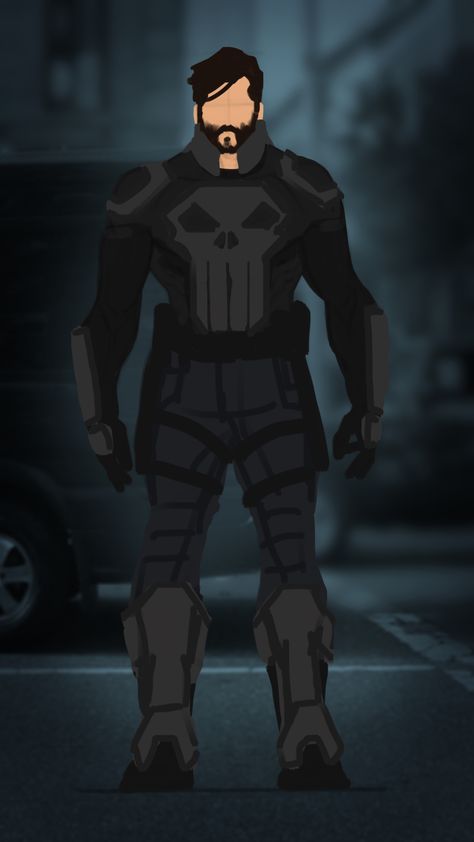 The Punisher Concept Art, Punisher Concept Art, Punisher Redesign, Punisher Costume, Punisher Cosplay, Marvel Concept Art, Comic Costume, Avengers Characters, Punisher Marvel