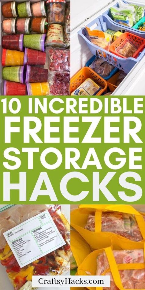 10 Freezer Storage Hacks: How to Organize Your Freezer Freezer Hacks, Camping Meal Planning, Freezer Organization, Freezer Storage, Faith Blogs, Kitchen Games, Plastic Food Containers, Organizing Hacks, Refrigerator Storage