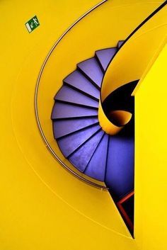 We see color by their specific wavelengths that aren't absorbed by an object, and that ability varies from person to person. Where do you fall on the spectrum? Yellow Violet, Take The Stairs, Spiral Stairs, The Spiral, Salou, Stairway To Heaven, Color Harmony, Spiral Staircase, Staircase Design