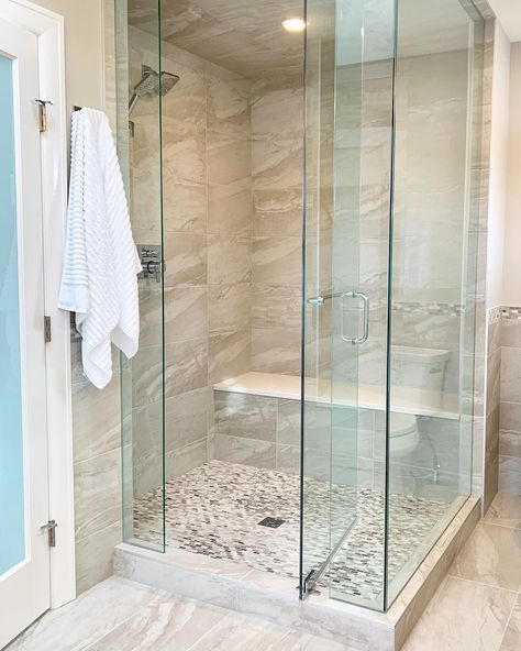 You can try this bench spa shower bathtub. This bench will provide a sitting area when you are in the shower. The shower head above will also provide a heavy flow of water. Bench Spa Shower Bathtub from @kldinteriors #bathroomdecorideas #bathroomtips #spalikebathroom Sit In Shower, Shower With Sitting Area, Bathroom With Sitting Bench, Bathroom With Sitting Area, Master Shower Ideas With Bench, Bathroom Sitting Area, Modern Spa Bathroom, Bathroom Windows In Shower, Shower With Seat