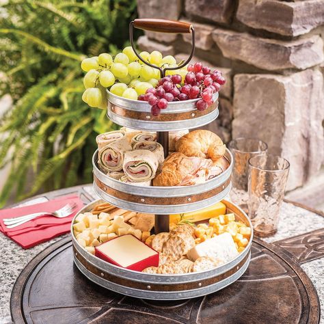 How to style a Tiered Tray and where to buy them! Check it all out on this round of Friday Finds! | Wilshire Collections Tiered Dessert Tray, 3 Tier Tray, 3 Tier Serving Tray, Tiered Serving Stand, Tiered Tray Stand, Tiered Server, Breakfast Platter, Fingerfood Party, Serving Stand