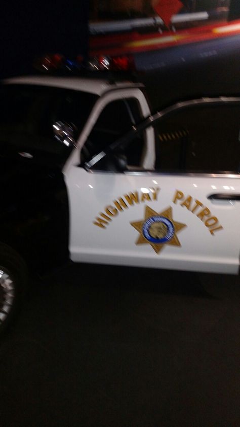 Model CHIPS California Highway Patrol  Police Car as seen in Alcatraz East Crime Scene Museum Hesperia California, Car At Night, California Highway, Iphone Storage, California Highway Patrol, Church Family, Delivery Pictures, Highway Patrol, Police Car