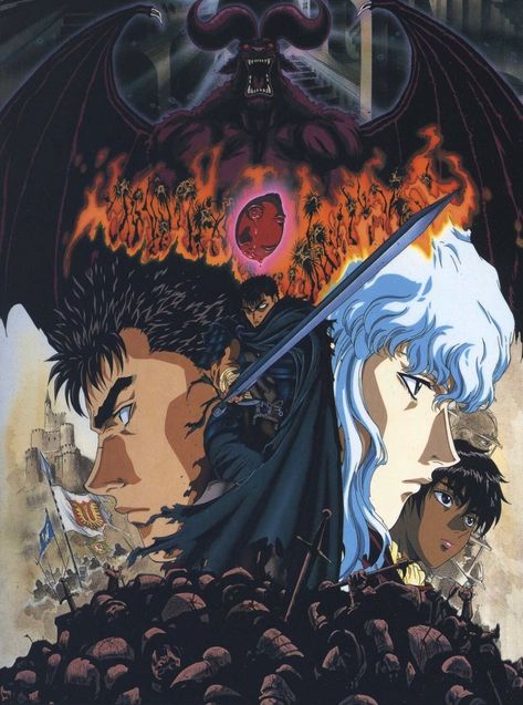 Daily Guts 𒌐 on Twitter: "Tomorrow the Berserk 1997 anime will be available to watch on Netflix! https://t.co/h7KyzF0nwp" / Twitter Guts And Griffith, Berserk Anime 1997, Berserk Anime, Kentaro Miura, Anime Poster, Film D'animation, Wall Stickers Home Decor, 5 Anime, Bar Art