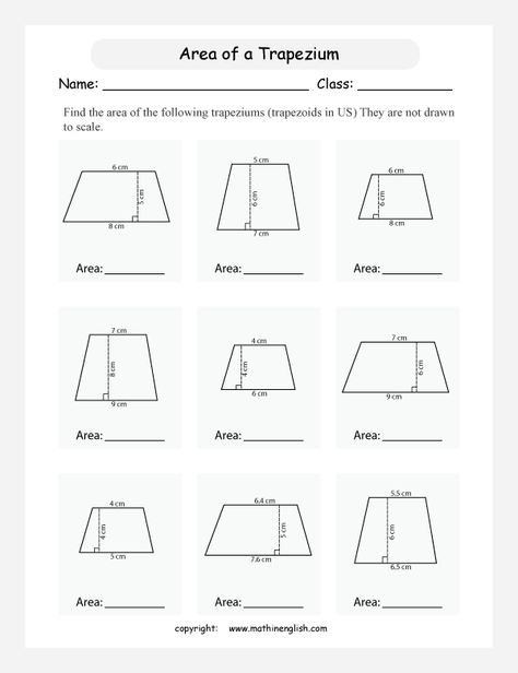 Area Of Trapezoid, Density Worksheet, Area Worksheets, Mathematics Activities, Math Practice Worksheets, Picture Graphs, Education Templates, Fourth Grade Math, Shapes Worksheets