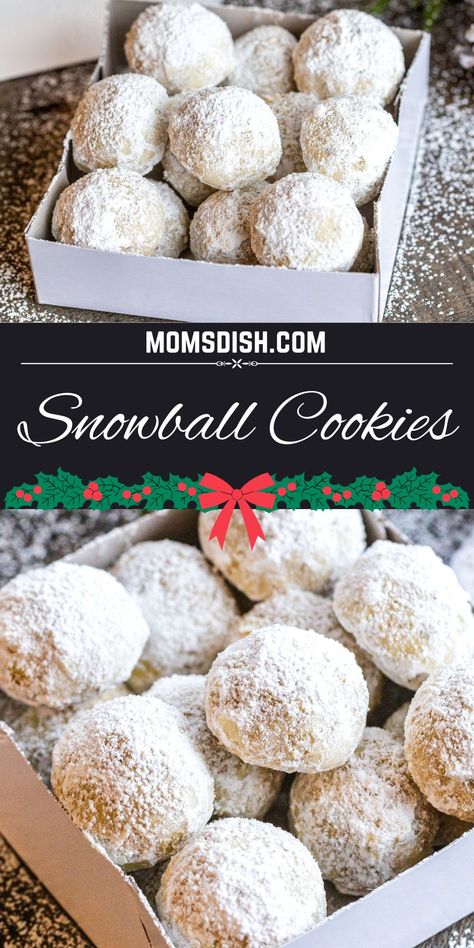 Snowball cookies are nutty, buttery and oh-so-delicious. They require only five ingredients and also last much longer than your typical cookie! Sno Ball Cookies Recipe, Best Snowball Cookie Recipe, Snowball Cookies No Nuts Recipe, Easy Snowball Cookies Recipe, Snow Ball Cookies Recipe, Snow Balls Cookies, Snowballs Cookies, Christmas Snowball Cookies, Almond Snowball Cookies