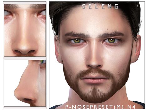 Sims 4 Cc Male Nose, Sims 4 Male Nose Presets, Cc Face, Ts4 Skin, Hooked Nose, Men Beards, Sims 4 Cc Eyes, Mod Hair, Face P