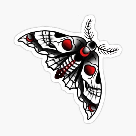 Black Red Drawing, Red Black Traditional Tattoo, Old School Tattoo Black And White, Old School Black And White Tattoo, Red Black Tattoo Ideas, Red And Black Traditional Tattoo, Black And White Traditional Tattoo Flash, Black Red Tattoo Design, Old School Moth Tattoo