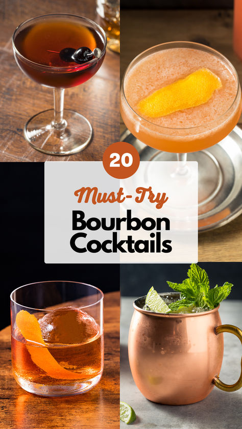 Bourbon Cocktails Bourbon Craft Cocktails, Best Bourbon Cocktails, Men Drinks, Bourbon Eggnog, Bourbon Punch, Evan Williams Bourbon, Cocktail Inspiration, Best Bourbon, Classic Old Fashioned