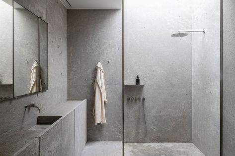 Villa MV on Behance Bathroom Cladding, Small Bathroom Renovations, Stone Shower, Stone Bathroom, Start Cleaning, Shower Tray, Stone Work, Bathroom Renovations, Interior Design Styles