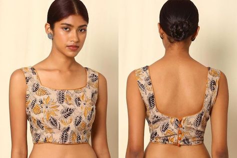 Simple Saree Blouse, Sleeveless Blouse Pattern, Simple Saree Blouse Designs, Saree Bluse, Saree Jacket Designs, Sleeveless Blouse Designs, Sleeveless Blouse Saree, Keep Me Stylish, Blouse Designs High Neck