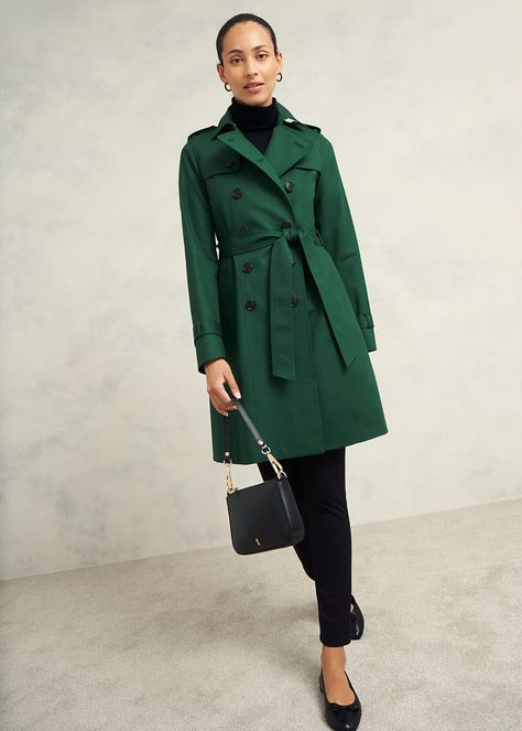 Petite Saskia Shower Resistant Trench | Hobbs UK | Hobbs London, Trench Jacket, Belted Trench Coat, British Fashion, Trench Coats Women, Women's Coats & Jackets, Outerwear Coats, British Style, Skirts For Sale