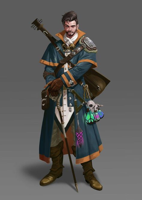 Dashing alchemist/rogue mix? Playing lute by day, mixing potions by night. Looks like he has a good sense of humor, but that his own jokes rely on subtle teasing. Rpg Wallpaper, Pathfinder Character, Heroic Fantasy, Model Sheet, Male Character, Human Male, Dungeons And Dragons Characters, Dnd Art, Medieval Clothing