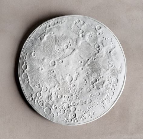 Moon Bowl, Ceramics - artwork :: Emily Miller fine art :: Ocean-inspired artwork from Oregon & Kauai Moon Plaster Art, Moon Ceramic Ideas, Moon Texture Art, Moon Ceramics, Moon Pottery, Emily Miller, Ceramic Moon, Moon Texture, Indochine Style