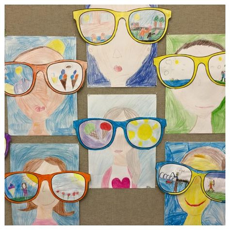 OCULOS Classe D'art, 3rd Grade Art, Eric Carle, Art Lessons Elementary, School Art Projects, Spring Art, Camping Art, Summer Break, Art Classroom