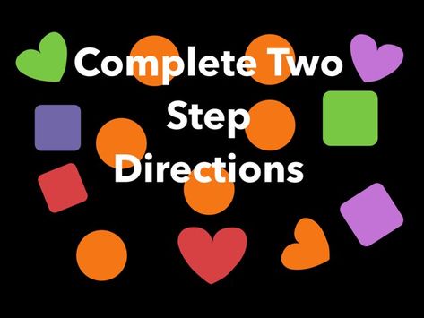 2 Step Directions Activities Preschool, 2 Step Directions Speech Therapy, Two Step Directions Activities, 2 Step Directions Activities, Following Directions Activities, 2 Step, Occupational Therapy Activities, Receptive Language, Managing Emotions