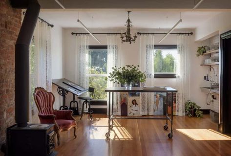 Historic landmark home revival gets a 'haunted house vibe' in Seattle Traditional Home Magazine, Home Studio Ideas, Traditional Home Office, Seattle Homes, Hauntingly Beautiful, Bathroom Layout, Historic Home, House And Home Magazine, Home Office Design