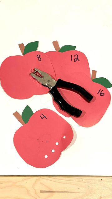 Fall Hole Punch Activities, Preschool Harvest, Hand Muscles, Prewriting Skills, Apple Preschool, Homeschool Crafts, Apple Season, Fall Activities, Pre Writing