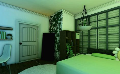 No gamepass Green Bloxburg Bedroom, Bloxburg Bedroom Idea, Bloxburg Bedroom, Bedroom Idea, Bedroom, Green