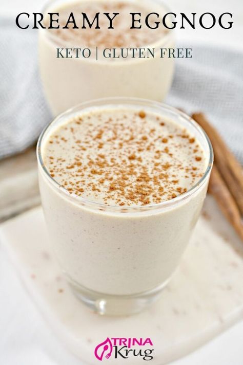 Low Carb Eggnog Recipe, Eggnog Custard, Desserts Low Carb, Keto Eggnog, Low Carb Christmas Recipes, Keto Beverages, Keto Favorites, Eggnog Recipes, Recipes Winter