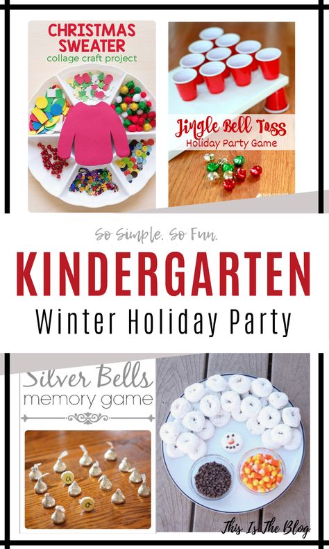 Christmas Party Kindergarten, Kindergarten Christmas Party, Preschool Christmas Party, Kindergarten Christmas Activities, Kindergarten Christmas Crafts, Holiday Party Crafts, Classroom Holiday Party, Classroom Christmas Party, Kindergarten Party