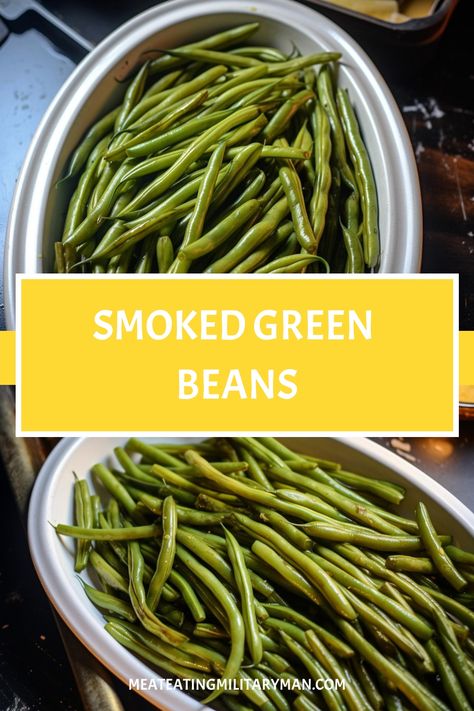 Elevate your side dish game with Smoked Green Beans. Explore recipes for perfectly smoked, flavorful green beans that will complement any meal! Smoker Green Beans, Smoked Green Beans, Seasoned Green Beans, Grill Ideas, Classic Potato Salad, Burger Night, Green Beans And Potatoes, Smoked Meats, Frozen Green Beans