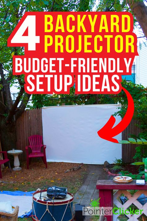 Transform your backyard into a mesmerizing outdoor theater with these 4 budget-friendly projector setup ideas! From cozy movie nights under the stars to entertaining outdoor gatherings, discover inspiring ways to create an affordable backyard home theater. Get ready for unforgettable outdoor movie nights with these creative and affordable backyard projector setup ideas. Explore the best outdoor projector setup ideas to bring the magic of cinema to your backyard without breaking the bank. Projector Setup Ideas, Outdoor Movie Night Seating, Outdoor Theater Ideas, Movie Night Seating, Outdoor Movie Night Party, Backyard Movie Night Party, Diy Backyard Movie Night, Projector Setup, Outside Movie