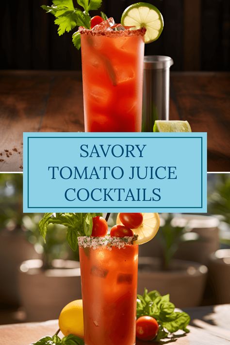 Indulge in a variety of savory tomato juice cocktails to suit your taste, from spicy Bloody Mary to refreshing Michelada and more. Find the perfect cocktail for your next gathering! Juice Cocktails, Apartment Things, Spicy Cocktail, Varieties Of Tomatoes, Sweet Cocktails, Michelada, Classic Breakfast, Red Snapper, Brunch Cocktails