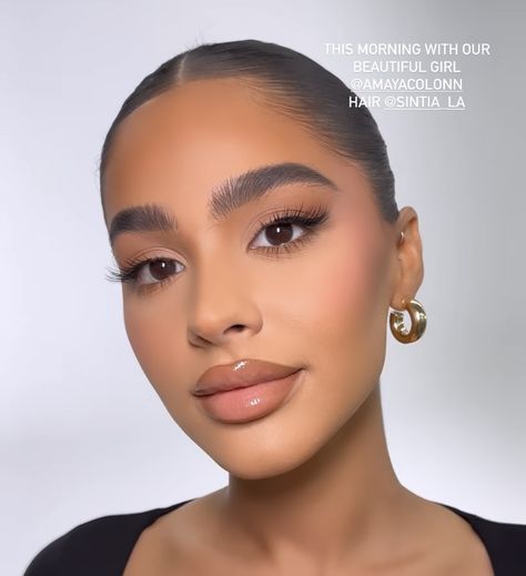 Simple Makeup For Morena, Morena Simple Make Up Look, Make Up For Graduation Pictorial Morena, Simple Makeup Natural Morena, Medium Low Contrast Makeup, Graduation Makeup Morena, Soft Glam Makeup Hooded Eyes, Quinceanera Makeup Natural, Quinceanera Makeup