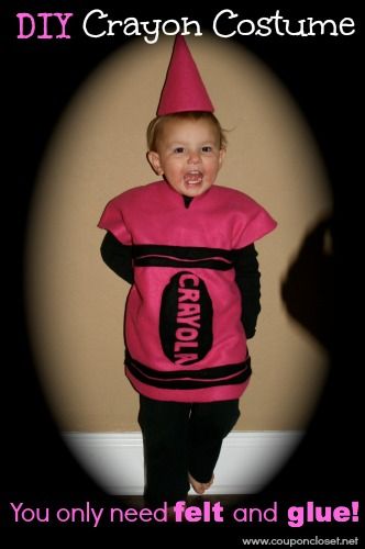 How to make a crayon costume - you only need felt and fabric glue! Crayon Costume Diy, Crayon Hat, Homemade Crayons, Crayon Days, Crayon Costume, Making Crayons, Diy Crayons, Crayon Crafts, Book Day Costumes