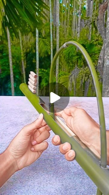 Shailendra Shakya on Instagram: "Pure Green bamboo Slingshots  Please Follow me @imshailendrashakya  #bamboo #bambooart #Art  #DIYProjects #NatureCrafts #CreativeCrafting #Craftyldeas #DIYInspiration #GreenLiving #HandmadeFun" Diy Bamboo Ideas, Bamboo Art Diy, Survival Hacks, Green Bamboo, Bamboo Art, Bamboo Crafts, Nature Crafts, Please Follow Me, Survival Tips