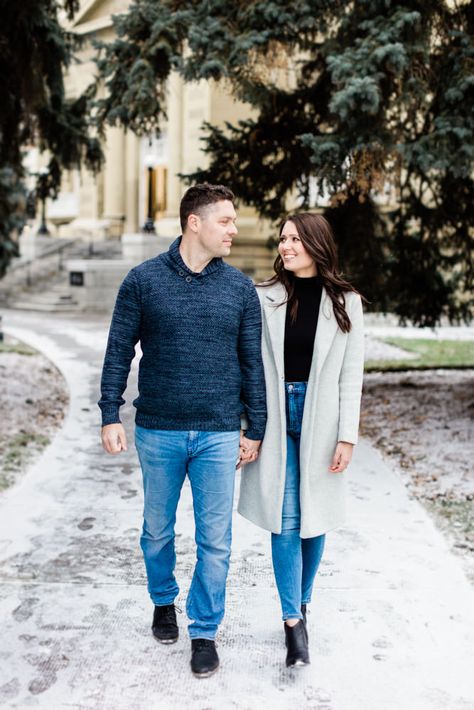 Indoor Engagement Photos, Couple Photography Winter, Winter Engagement Photos Outfits, Winter Engagement Pictures, Engagement Shoot Outfit, Engagement Picture Outfits, Winter Coat Dress, Calgary Wedding, Winter Engagement Photos