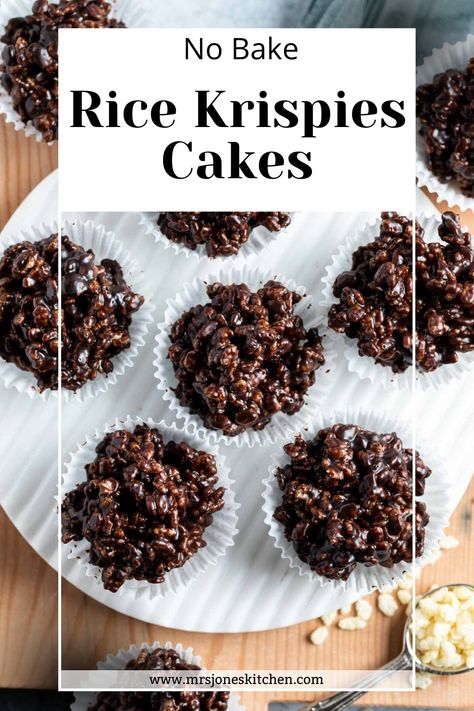 Rice Krispie Cakes No Bake Rice Crispy Treats, Chocolate Rice Krispie Cakes, Chocolate Rice Crispy Cakes, Krispie Cakes, Chocolate Covered Rice Krispies, Rice Crispy Cake, Chocolate Rice Crispy Treats, Crunch Bars Recipe, Rice Krispie Cakes