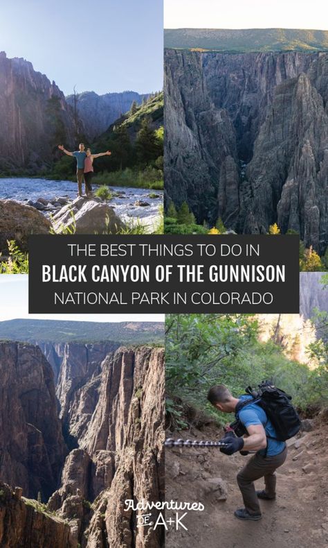 Things to do in Black Canyon of the Gunnison National Park Black Canyon Of The Gunnison, Colorado National Parks, Gunnison National Park, Road Trip To Colorado, Black Canyon, Mesa Verde National Park, Sand Dunes National Park, Colorado Vacation, National Park Road Trip