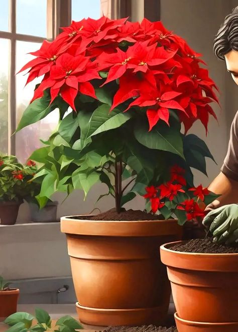 How To Care For Poinsettia Flower Poinsettia Flower, Small Bottles, Poinsettia, Indoor Plants, The Magic, A Small, Plants, Flowers