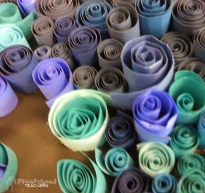 Spiral Paper Art Coiling Paper Art, Spiral Paper Craft, Spiral Paper Flowers, Paper Plate Spiral Track, Paper Quilling Middle School, Spiral Art, 3d Paper Art, Cool Art Projects, Middle School Art