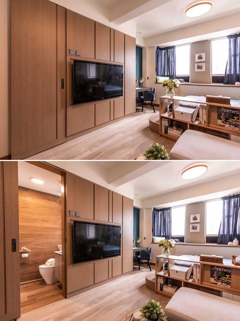 Concealed Doors In Wall Bathroom, Concealed Bathroom Door Wardrobe, Tv Wall Design Beside Door, Hidden Door Master Room, Hidden Tv In Wardrobe, Hidden Door Next To Tv, Concealed Bathroom Door, How To Hide Bathroom Door In Living Room, Tv Feature Wall With Hidden Door Design