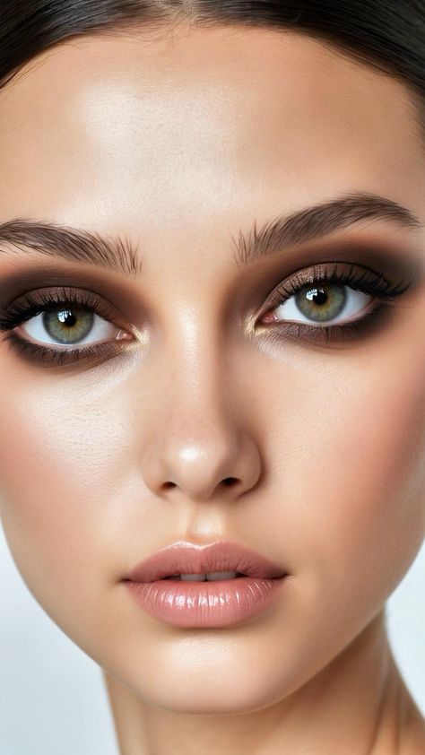 Eyes Aesthetic Pic, Hooded Eyes Aesthetic, Bridal Makeup Hooded Eyes, Eyeshadow Hooded Eyes, Makeup Looks For Hooded Eyes, Eyeliner Hooded Eyes, Eyeliner Hooded, Hooded Eyes Eyeshadow, Cut Crease Hooded Eyes