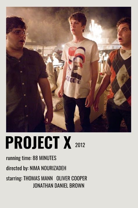 Project X Movie Poster, Project X Poster, Project X Movie, X Movie Poster, Album Prints, X Movie, X Poster, Posters Ideas, Posters Minimalist