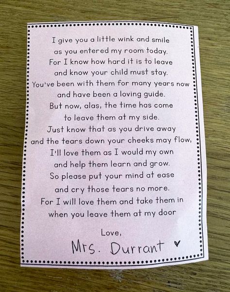 On First Day, Kindergarten Teacher Gives Sweet Note To Parents First Day Kindergarten, Utah Mom, Notes To Parents, Ugly Cry, Logo Facebook, Kindergarten First Day, Teacher Notes, Trending Recipes, 1st Day Of School