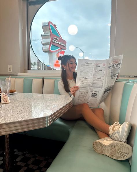 Here for the food🍦 #gulfshores #gulfshoresalabama #contentcreator #sunlinerdiner #diner #influencer 50's Costume, Cap And Gown Pictures, Alabama Beaches, 50s Diner, Gown Pictures, Gulf Shores Alabama, Pictures Poses, Senior Pictures Poses, Cap And Gown