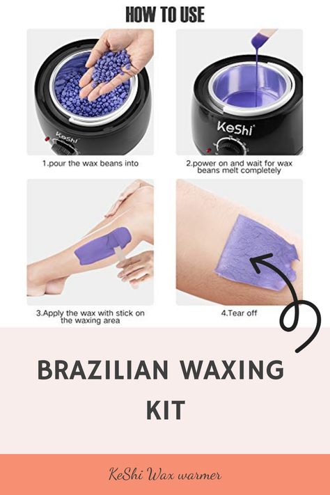 : This waxing kit includes - wax warmers electric heater 500ml (1 unit), 6 different wax beads（16.8oz）, 20 wax applicator sticks, 3 small bowls for nose wax, step by step guide instructions, 1 tweezers and 1 scissors. Without wax strips and easy to clean. Using this waxing kit for women / men can remove up to 98% unwanted body hair. You can also enjoy a salon-like experience at home！ : KeShi wax warmer for hair removalmade of premium grade heat-resistance ABS material and copper wire, nonflamma Home Waxing Kit, Hard Wax Beans, Wax Beans, Wax Bean, Painless Hair Removal, Wax Beads, Wax Strips, Brazilian Waxing, Waxing Kit