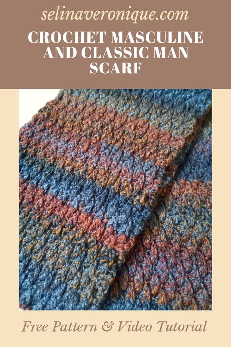 Mens Crochet Scarves Free Pattern, Crocheted Mens Scarf, Scarf Pattern For Men, Free Crochet Pattern For Men's Scarf, Crochet Scarves Free Patterns Easy For Men, Free Crochet Patterns For Mens Scarfs, Mens Crochet Scarf Pattern Free, Alpine Stitch Scarf, Mens Prayer Shawl Crochet Pattern Free