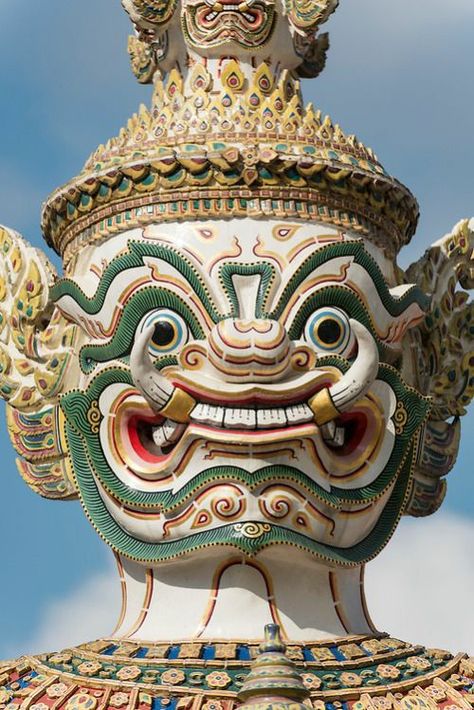 Demon Statue, Thailand Tourism, Thai Design, Thai Pattern, As Above So Below, Thai Tattoo, Thai Art, Thai Style, Art Business