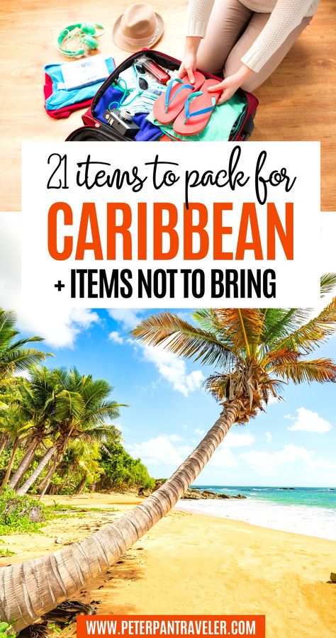 21 Items to Pack for Caribbean + Items not to Bring Packing For Tropical Vacation Beach, Island Trip Packing List, Barbados Vacation Packing List, Packing List For Carribean Vacation, Packing For Carribean Vacation, Packing For Barbados, Bahama Packing List, Pack List For Beach Vacation, Carribean Vacation Packing List