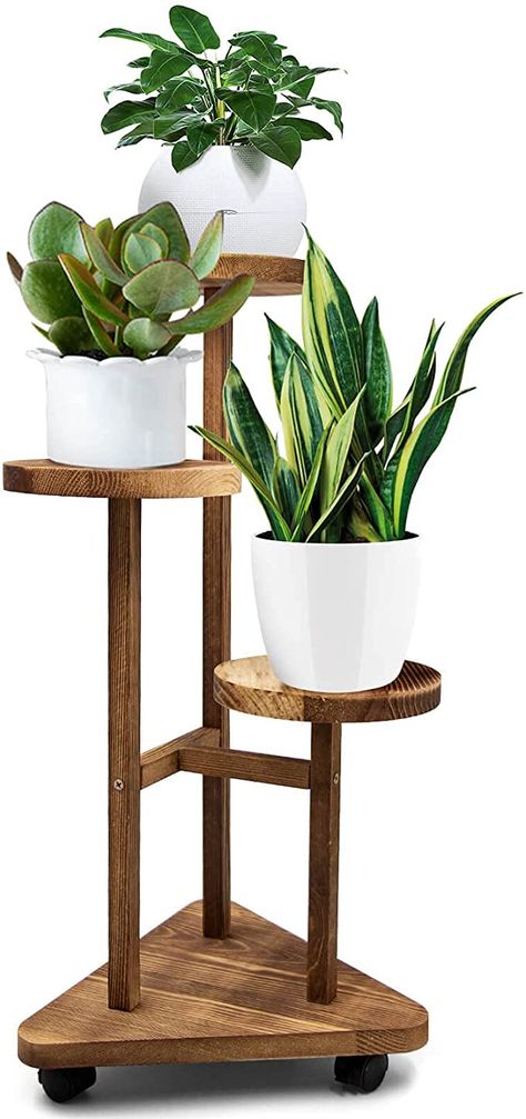 Amazon.com: GEEBOBO 3 Tier Plant Stand, Tall Wood Plant Shelf Holder for Indoor Plants, Outdoor Garden Plant Display Rack Flower Pot Stand for Corner Living Room Balcony Garden Patio, Dark Brown : Patio, Lawn & Garden Tiered Plant Stand Indoor, Corner Plant, Tall Plant Stands, Indoor Flower Pots, Wooden Plant Stands, Wood Plant Stand, Plant Decor Indoor, Bedroom Plants, Plant Stand Indoor