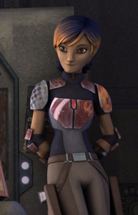 Sabine looking very cute. Ezra And Sabine, Sw Rebels, Sabine Wren, Star Wars Ahsoka, Star Wars Women, Boy Character, Galactic Empire, Star Wars Fandom, Star Wars Rebels