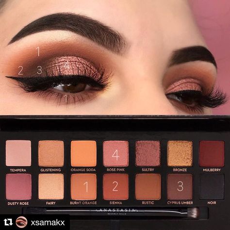 🔥Eyeshadow Tutorials🔥 on Instagram: “MUA: @xsamakx Palette: ABH "Soft Glam" ・・・ ✨ABH✨ _____________________________ • E Y E S • @anastasiabeverlyhills @norvina soft glam…” Soft Glam Makeup Anastasia, Soft Glam Palette Looks Step By Step, Anastasia Soft Glam Palette Looks, Abh Soft Glam Looks, Soft Glam Palette Looks, Anastasia Soft Glam, Abh Soft Glam, Soft Glam Looks, Soft Glam Palette