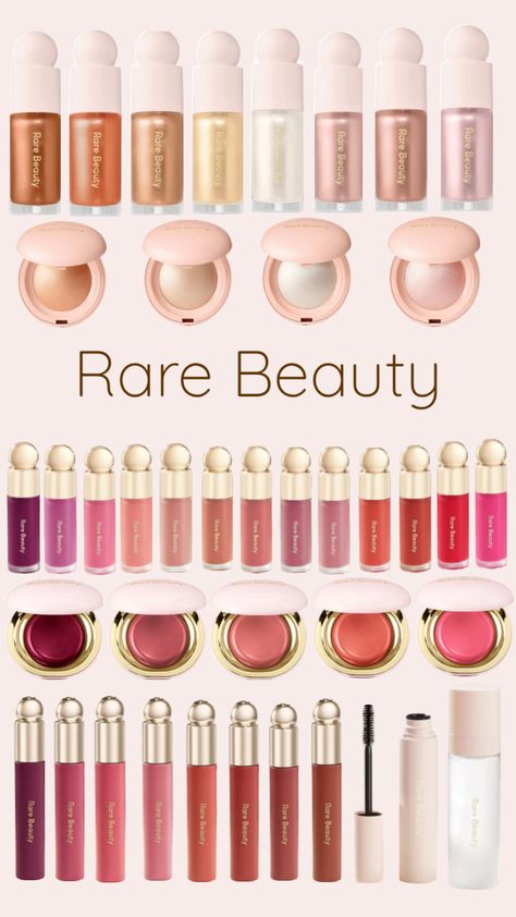 #rarebeauty #blush #highlighter #lipoil #mascara #liquidblush #liquidhighlighter #rarebeautymakeup #beauty #makeup #inspo #settingspray Evening Eye Makeup, Parfum Victoria's Secret, Preppy Makeup, Dag Make Up, Simple Makeup Tips, Sephora Skin Care, Eye Makeup Pictures, Ethereal Makeup, Blush Highlighter