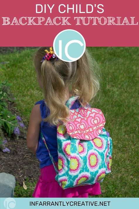 Backpack Pattern Sewing, Backpack Sewing, Summer Sewing Projects, Backpack Tutorial, Sac Diy, Diy Sac, Diy Backpack, Backpack Free, Backpack Pattern