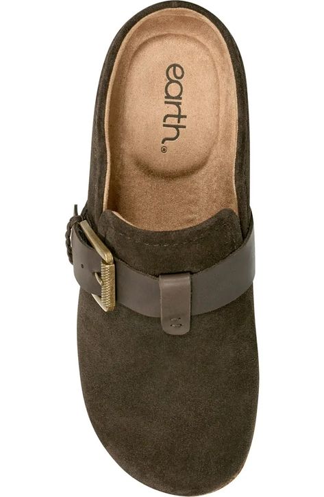 Earth® Eras Clog (Women) | Nordstrom Suede Clogs, Shoes Photography, Brown Fits, Recycled Rubber, Womens Clogs, Anniversary Sale, Shoes Shoes, Arch Support, Leather Shoes